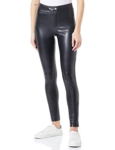 ONLY Onlhanna Faux Leather Ankle OTW Pants damskie spodnie, czarny, (XS) W x 30L