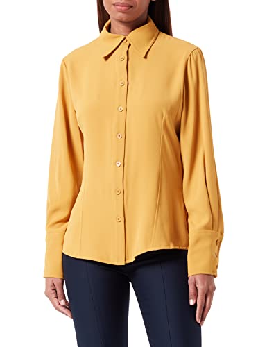 Sisley Koszulka damska 56QSLQ02H, Mustard 3P8, żółta