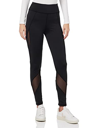 KENDALL & KYLIE K&k W Mesh High Rise Legginsy Kkw3711710, czarne, L damskie