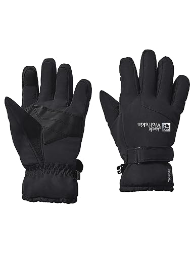 Jack Wolfskin Unisex dziecięce rękawiczki zimowe 2 l, czarne, 140, czarny, 140