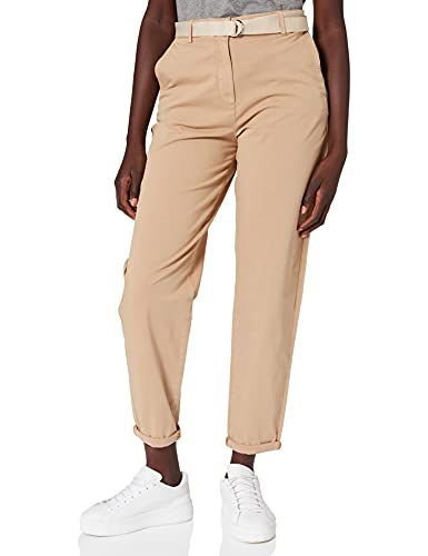 Tommy Hilfiger Damski pasek z mieszanką Co Tapered Chino Pant Business Casual, BEŻOWY, 64 PL