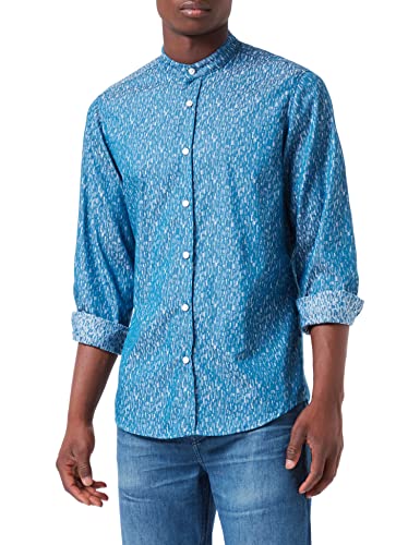 BOSS Męska koszula Race 1 Regular Fit ze stretchu, bawełniana, żakardowy wzór, Medium Blue424, XS