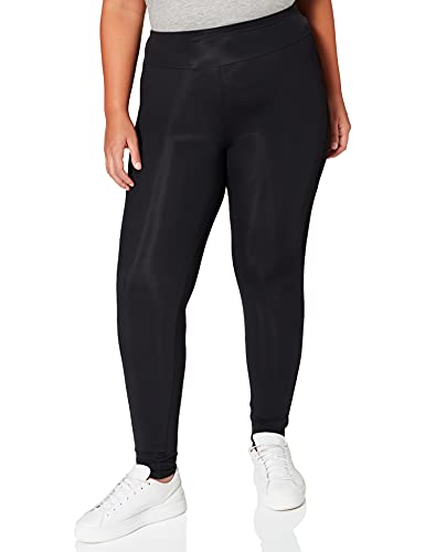 Urban Classics Damskie legginsy Highwaist Shiny Stripe, czarny/czarny, XXL
