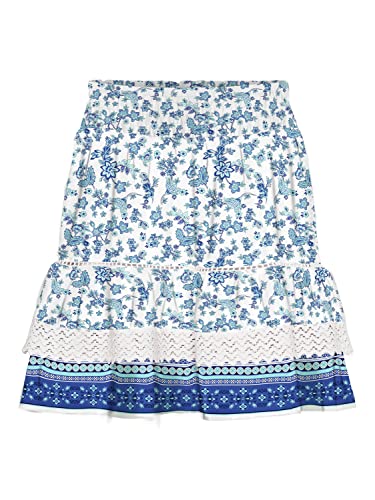 VERO MODA Damska spódnica Vmmilan Hw Short Skirt WVN, Dazzling Blue/Aop:mira, M