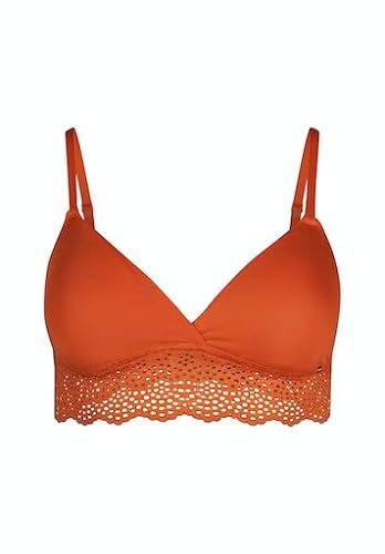 Skiny Damski biustonosz z bambusa Lace T-Shirt-shirt, Burnt Ochre, Regular, Burnt Ochre, 85A