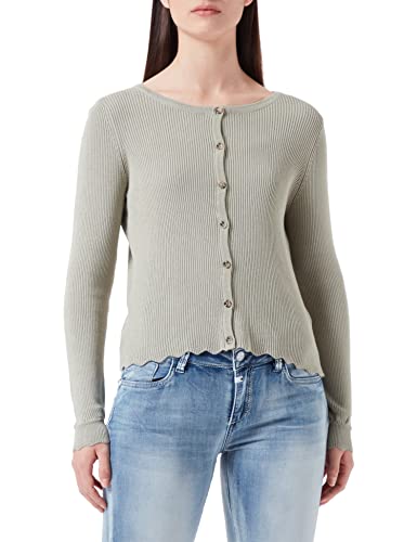 Object Damski kardigan OBJHARRIET L/S Knit Noos, kardigan z dzianiny, z trawy morskiej, XS