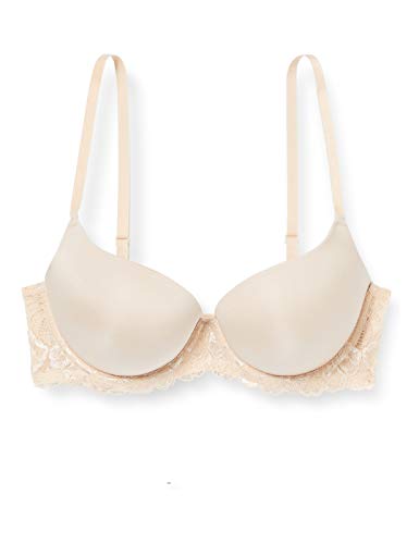 DORINA Damski biustonosz Push Up, CIELISTY, 90A