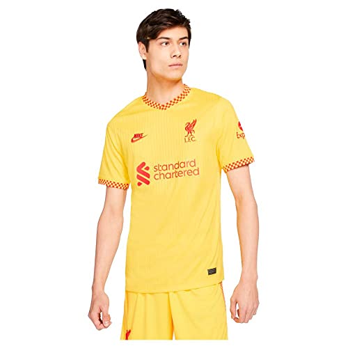 Nike Męski T-shirt, Chrome Yellow/Rush Red, XXL