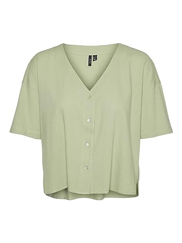VERO MODA Women's VMJESMILO 2/4 Shirt WVN GA NOOS bluzka, Reseda, L, Reseda, L