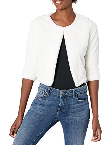 Calvin Klein Damska bluza, Kremowe futro syntetyczne, S