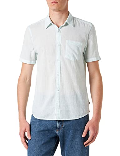 Q/S by s.Oliver koszula męska z krótkim rękawem, Blue Green, XL