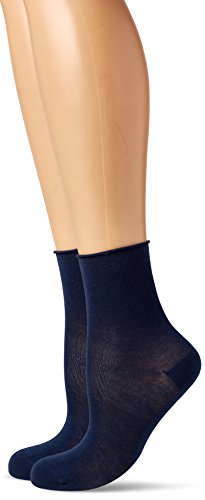 Camano Skarpety damskie (2 sztuki), niebieski (Blue 0030), 39-42 EU