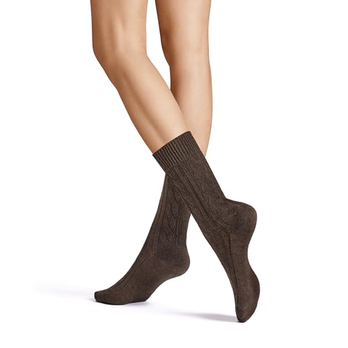 Hudson Skarpety damskie Winter Plait miękkie, Brązowy mel., 39-42 EU