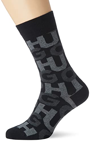 HUGO Męskie skarpety męskie Rs Logo Allover Cc, czarny (Black1), 35-38 EU