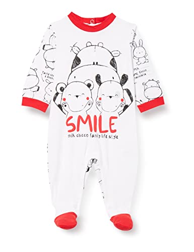 Chicco Unisex Baby Tutina Con Apertura Entrogamba piżama dla dzieci, Bianco, 0 miesi?cy