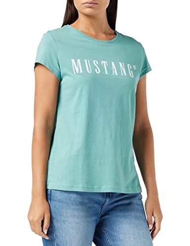 MUSTANG Damska koszulka z logo Alina C, Mineral Blue 6236, L
