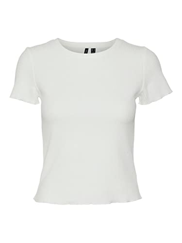 VERO MODA Damska koszulka VMEMMA SS Top NOOS, śnieżna biel, M, Snow White, M