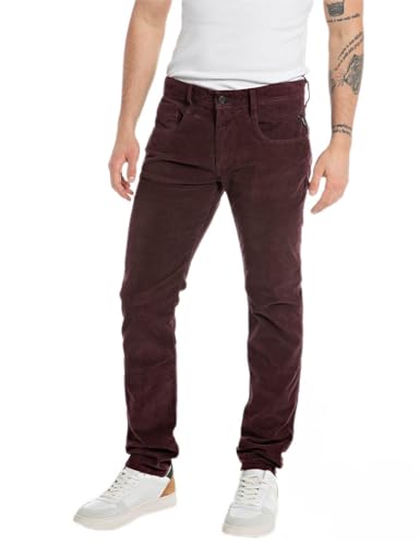 Replay spodnie męskie anbass, 458 Dark Wine, 34W / 34L
