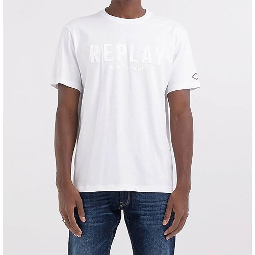 Replay T-shirt męski, 001 White, XL