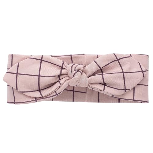 Pinokio Romantyczna opaska na czoło, 95% bawełna, 5% elastan, różowa krata, dziewczęca, rozmiar 41-50 (50), Różowa kontrolka, 50 cm