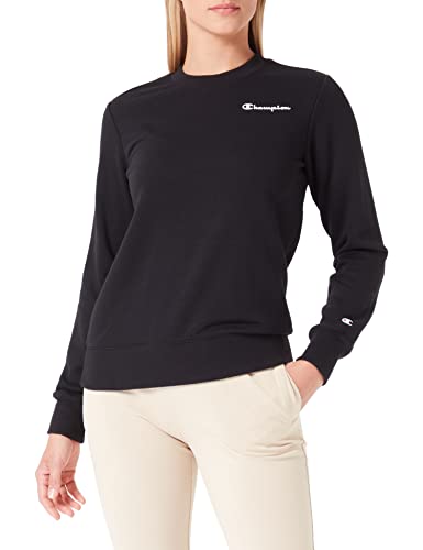 Champion Damska bluza Legacy American Classics Powerblend Terry Small Logo Crewneck Sweatshirt, czarna, XXL