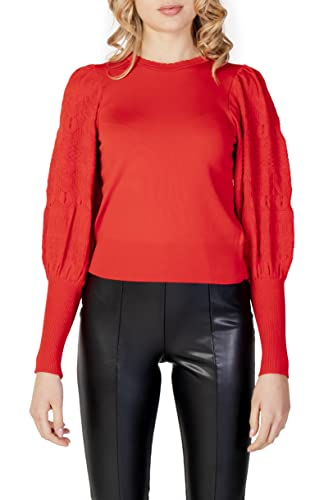ONLY damski sweter z dzianiny, szczegóły na rękawach, czerwony (high risk red), S