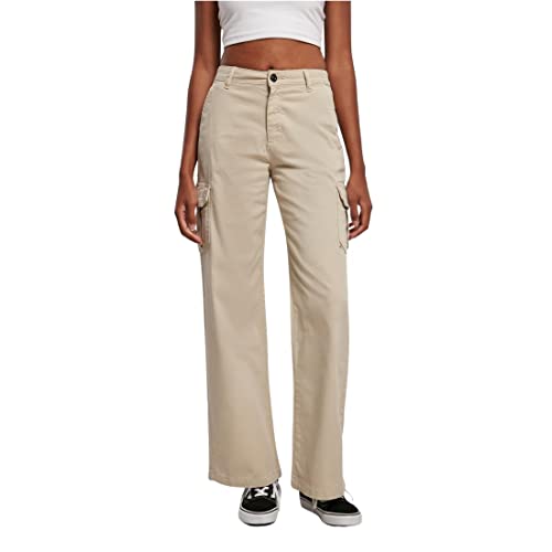 Urban Classics Damskie spodnie cargo wysokim stanem Spodnie Kobiety , softseagrass , 30