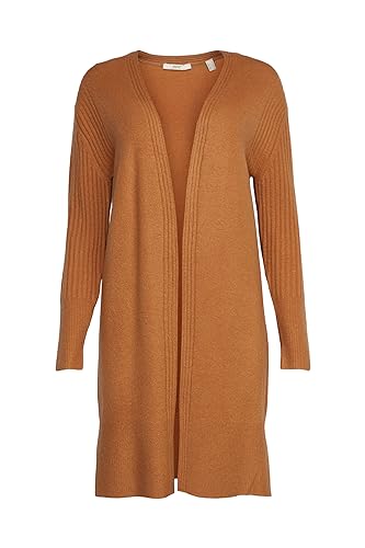 ESPRIT Długi kardigan z mieszanki wełny, 239/Caramel 5., M