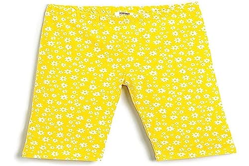 Koton Dziewczęce legginsy z nadrukiem kwiatowym, Żółty wzór (1d6), 6-7 Lata
