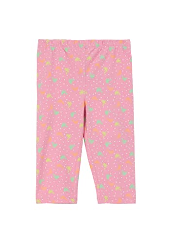 s.Oliver Legginsy Capri z nadrukiem all-over dla dziewczynek i dziewcząt, Różowy, 116