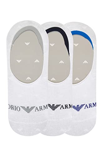Emporio Armani Opakowanie 3 pary męskich skarpet, Biały/biały, Large-X-Large
