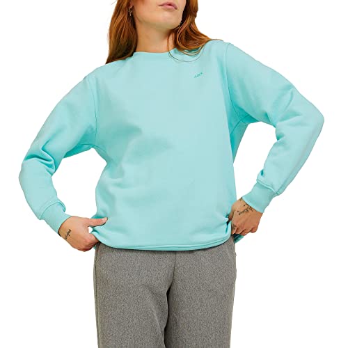 Jack&JONES damska bluza z pędzelkiem JJJXX od Jack&Jones Women's JXABBIE LS REL Every Brush Crew NOOS, Aruba Blue/nadruk: turkusowy JJXX, XS, Aruba Blue/Print: turquoise Jjxx Logo, XS