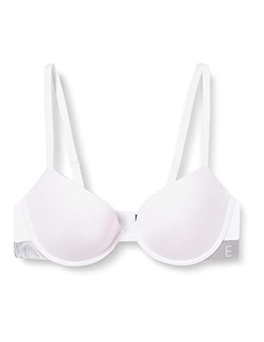 Emporio Armani Underwear Women's Iconic biustonosz push up z mikrofibry, biały, rozmiar 34C, biały, C