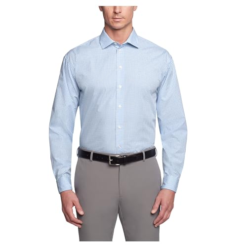 Unlisted by Kenneth Cole Koszula męska w kratkę, Jasnoniebieski, 41/42 cm Szyja 86/89 cm Rękawy (L)