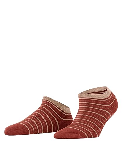 FALKE Stripe Shimmer skarpety damskie białe czarne czarne niższe kolory krótkie skarpety letnie bez wzoru 1 para, czerwony (pomarańczowy 8655), 35-38 EU