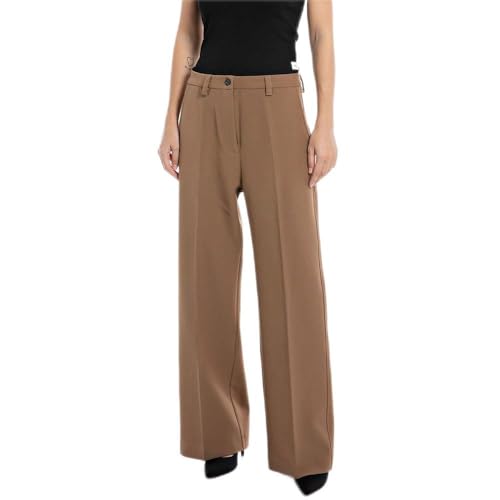 Replay Damskie spodnie Straight Fit, 428 Tobacco, 32W