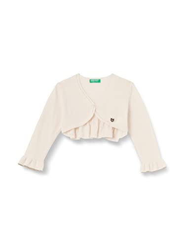 United Colors of Benetton Dziewczęcy kardigan M/L 1132h6004 kurtka z dzianiny, puder 20y, 3 lata