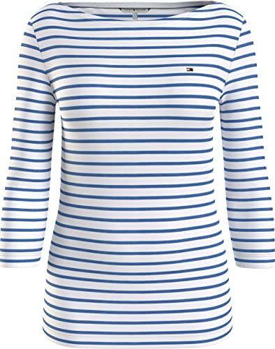 Tommy Hilfiger Koszula damska, Sky Cloud biały pasek, XXS