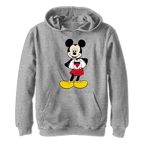 Disney Chłopięca bluza z kapturem Mickey Love, Athletic Heather, S