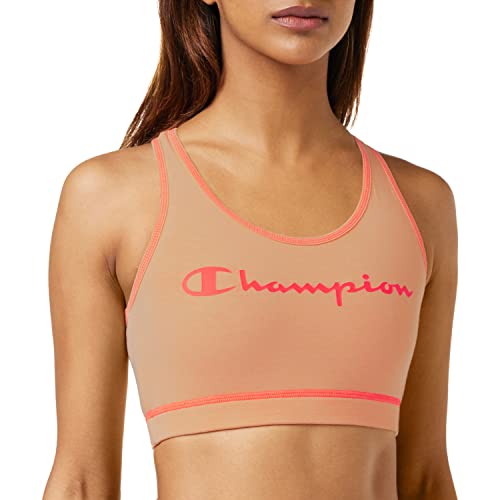Champion Damski biustonosz sportowy z logo Athletic C Quick Dry, Różowy fenicottero, M