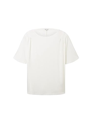 TOM TAILOR Damska koszulka Plussize ze skrzydłami rękawów, 10315 - Whisper White, 52
