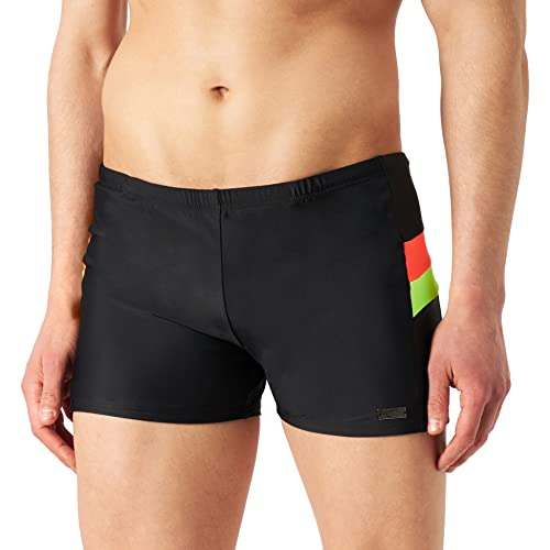 Haute Pression Stroje kąpielowe męskie, Czarny/Vert/Rouge, 46