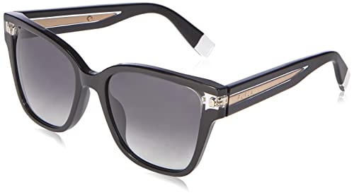 Furla Unisex SFU592V okulary przeciwsłoneczne, czarne, 54, czarny, 54