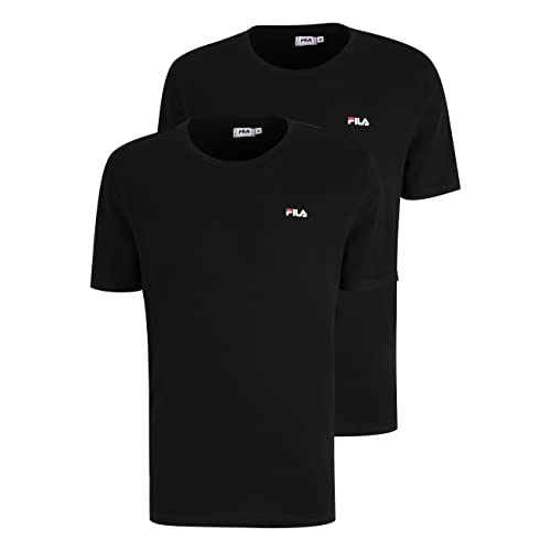 FILA Męski t-shirt Brod Tee/Double Pack, czarno-czarny, M, czarny czarny, M
