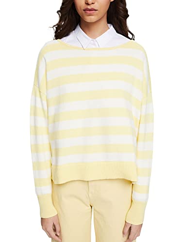 edc by ESPRIT Sweter damski, 772/pastelowy żółty 3, XL