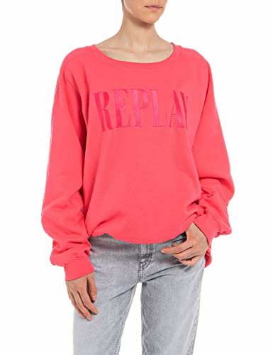 Replay Bluza damska 100% bawełna, 353 Red, S