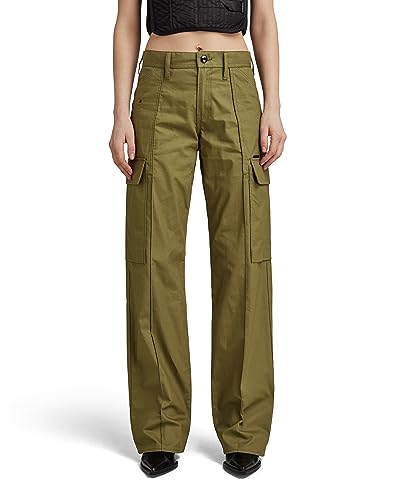 G-STAR RAW Damskie spodnie cargo Judee, Zielony (Dark Olive D23569-d387-c744), 28W / 30L