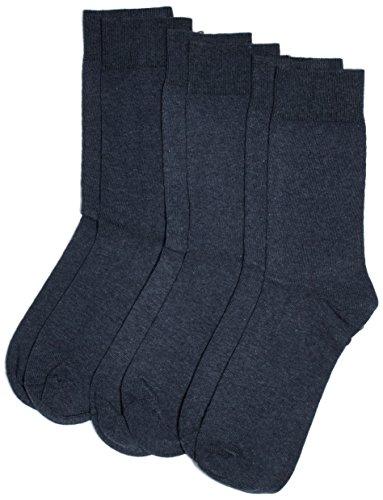 camano Skarpety damskie i męskie (3 x i 12 par) w kolorze czarnym, szarym i ciemnoszarym z bawełną w różnych rozmiarach, Niebieski (Jeans 6), 47-49 EU