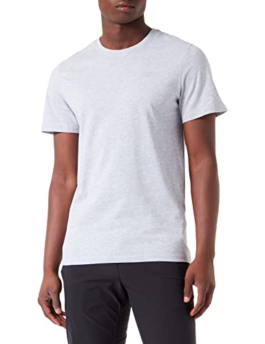 4F Męski T-shirt TSM352, Cold Light Grey Melange, S, Cold Light Grey Melange, S