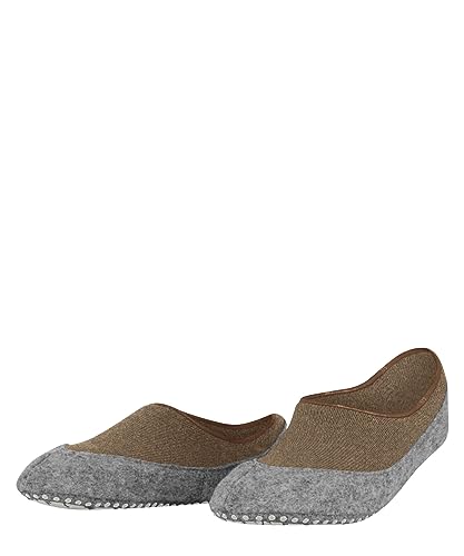 FALKE Kobiety Kapcie Cosyshoe Invisible W HP Wełna z wypustkami na podeszwie 1 Para, Brązowy (Nut Melange 5157), 41-42